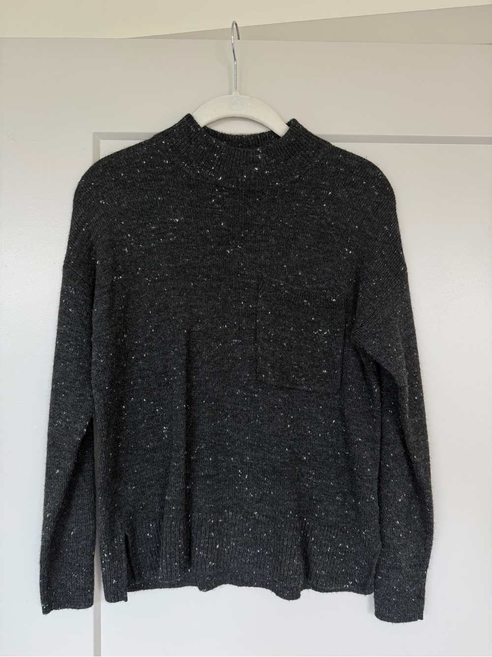 Madewell Charcoal Speckled Turtleneck Sweater - xxs
